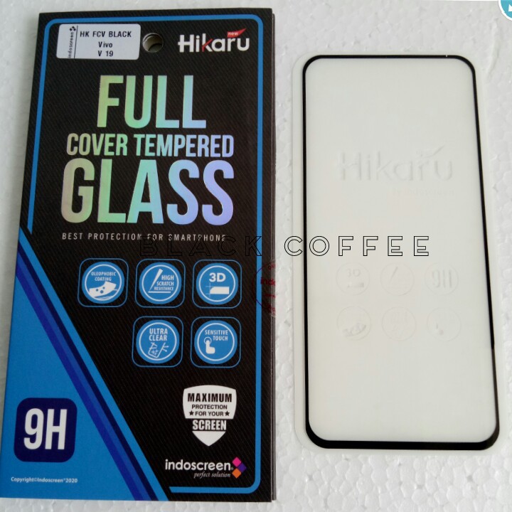 Tempered glass full vivo V19 screen guard Hikaru FCV