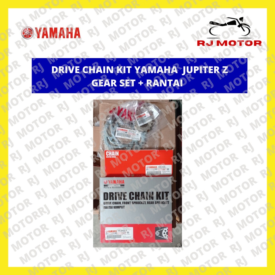 DRIVE CHAIN KIT YAMAHA JUPITER Z GEAR SET PLUS RANTAI ASLI YAMAHA