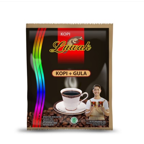 KOPI LUWAK HITAM / KOPI + GULA / BELI 1 GRATIS 1 / TOTAL ISI 1 RENCENG 20 PCS