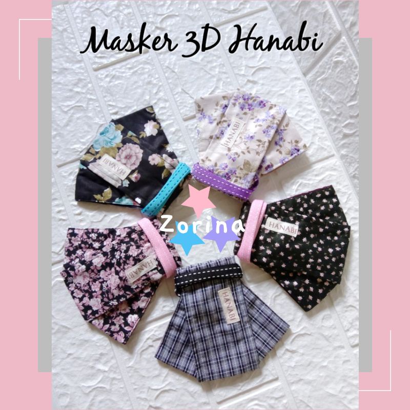 Masker kain 3D Hanabi