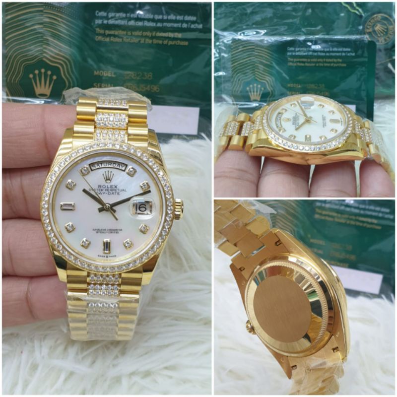 Rolex President Day-Date 36MM Gold Diamond EWF SS904L Swiss Clone Best Edition 1:1