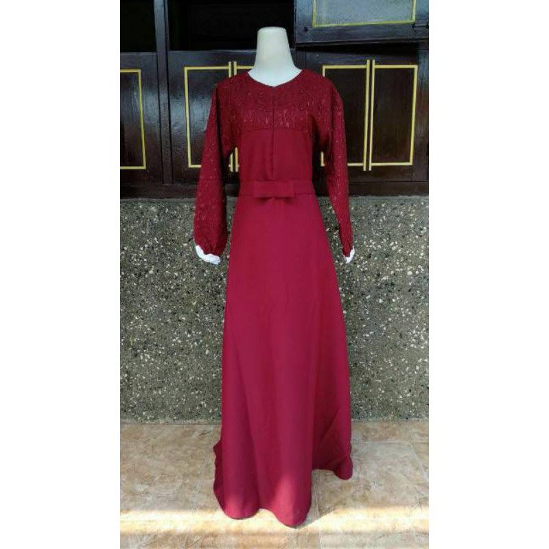 [BISA COD] GAMIS MUSLIM / AYU DRESS / DRESS MAXY BRUKAT WANITA KONDANGAN MURAH