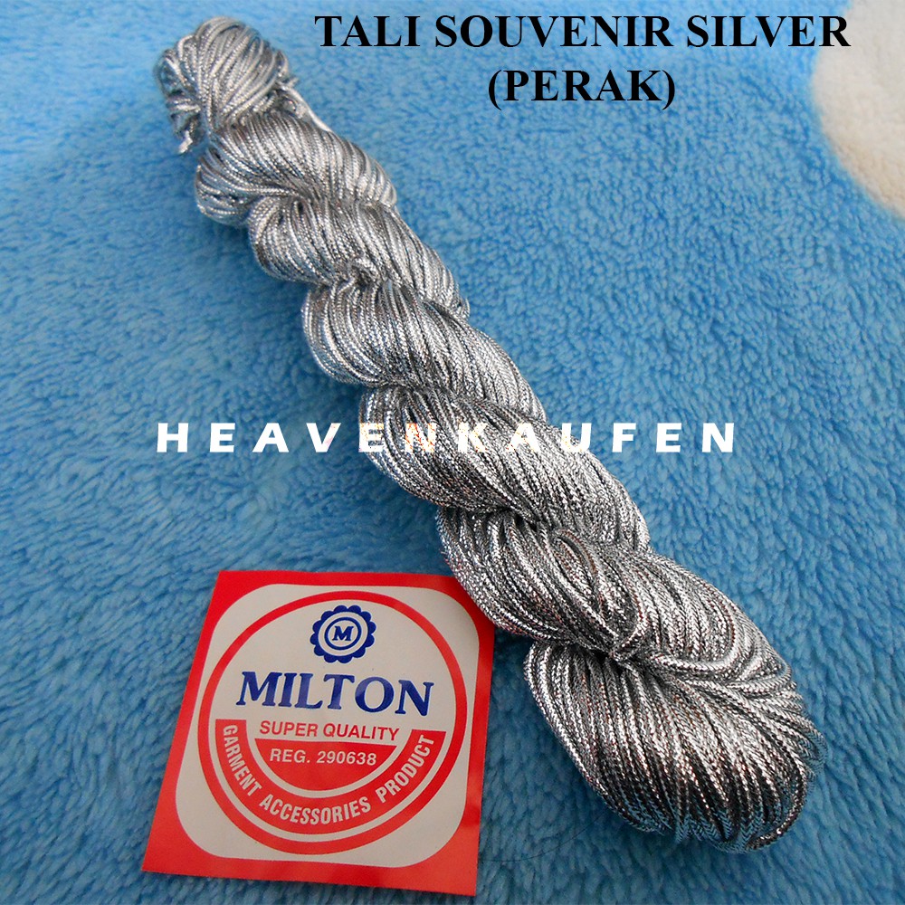 Tali Souvenir Warna Silver Murah Harga Per Gulung isi Sekitar 40 Meter