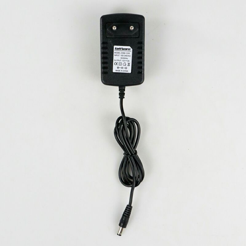 Power Adaptor LED Strip EU Plug DC 12V 3A TaffWare DSM