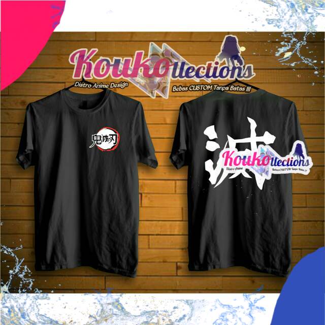 Promo Otaku | Kaos Kimetsu No Yaiba Demon Slayer Nezuko pakaian pria dan wanita ,BAJU ANIME, stiker