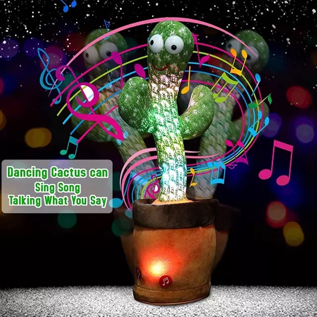 Cactus kaktus Toy Boneka Pintar Kaktus Joget Joged Goyang Bisa Ngomong Rekam Bicara Menari Dance Dancing 01