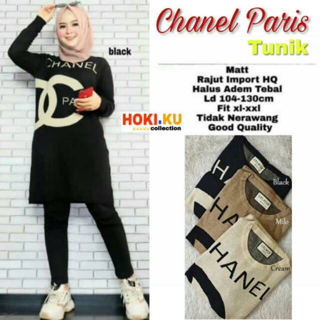 Chanel paris tunik rajut
