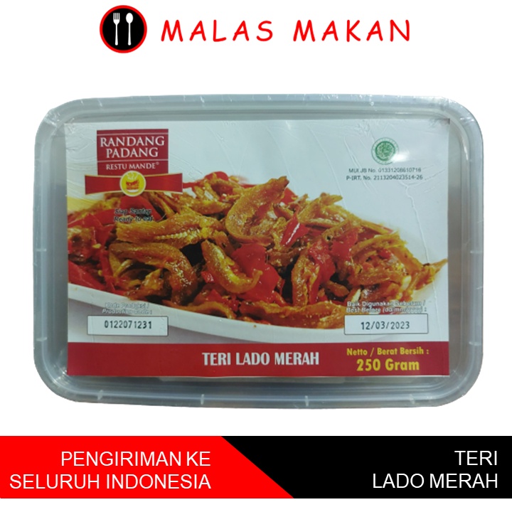 

Teri Sambalado Merah Restu Mande 250gr