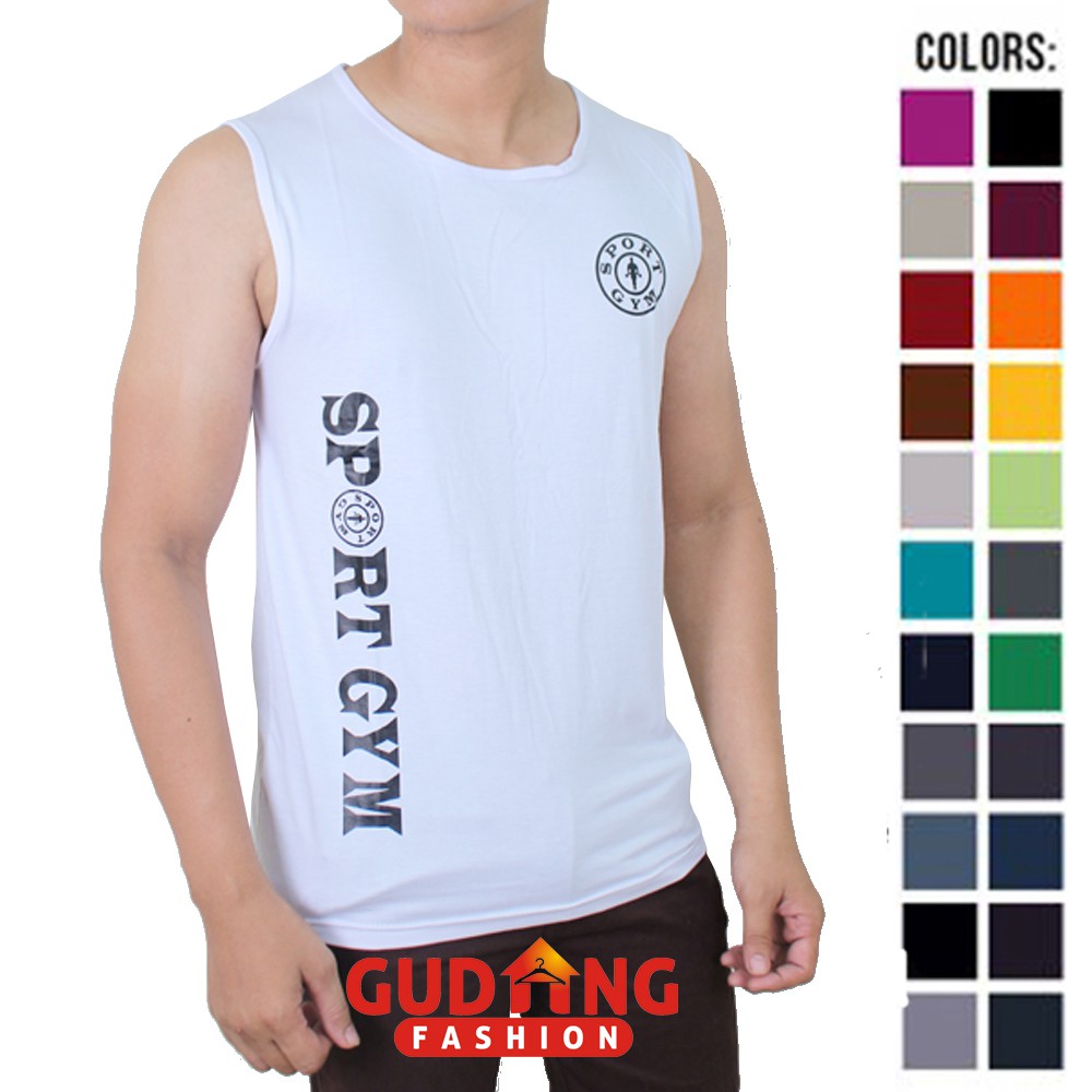 Singlet Pria Sport Polos / Singlet Gym Fitnes / Singlet Olah Raga - Banyak Pilihan Warna (COMB)