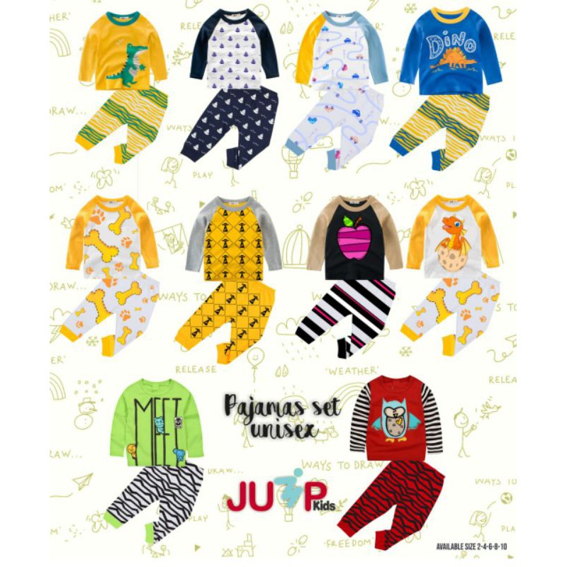 Piyama Anak Jumpkids usia 2-10Th