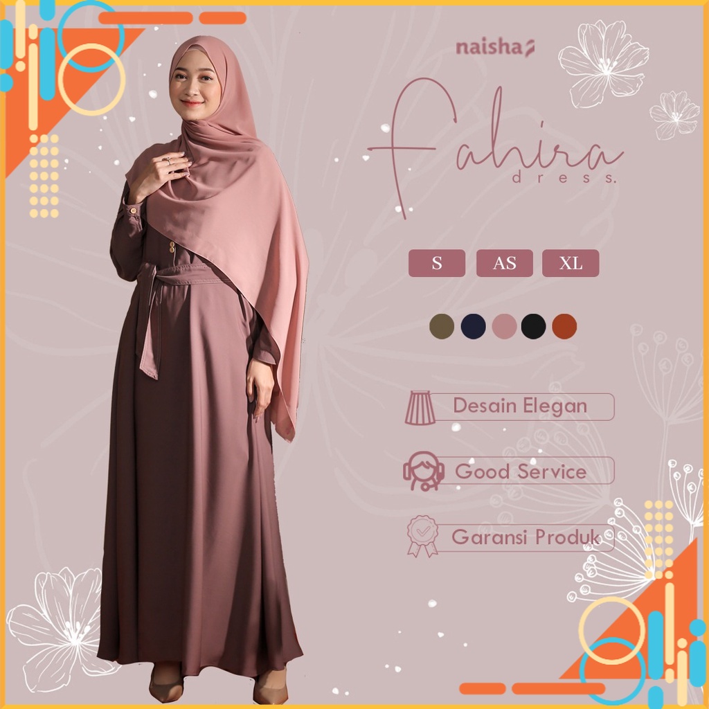 Fahira Dress by Naishaofficial / Gamis Fahira / Gamis Dewasa