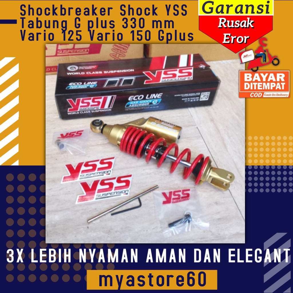 Shockbreaker Shock YSS Tabung G plus 330 mm Vario 125 Vario 150 Gplus