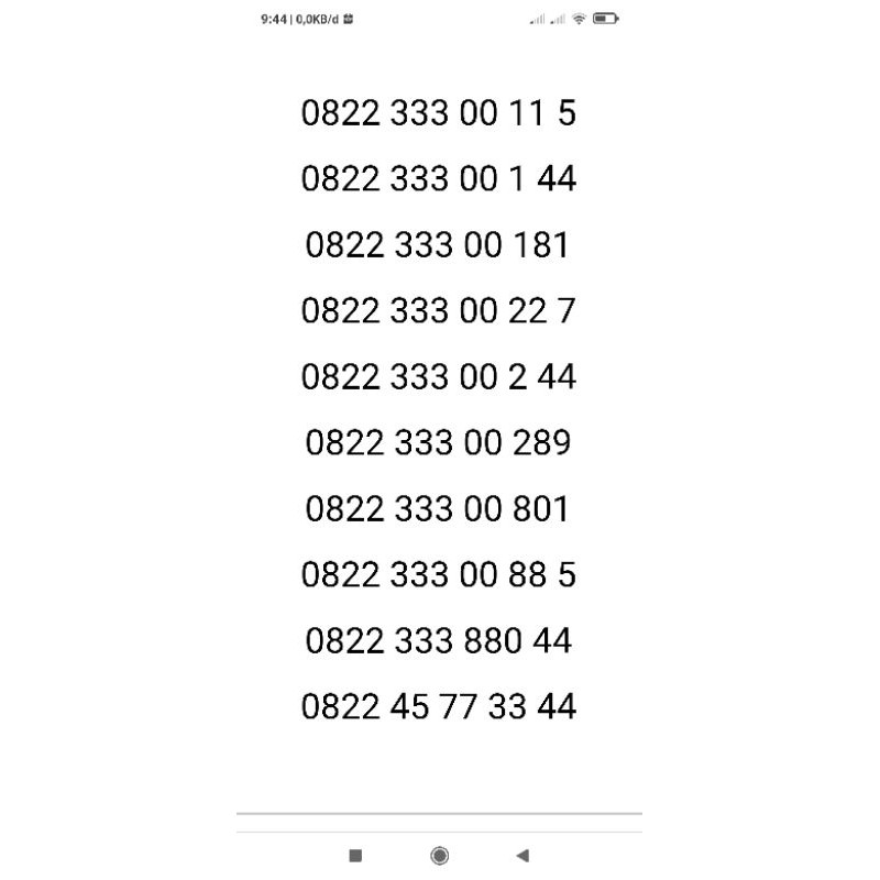 nomor cantik telkomsel simpati 0822 seri rapi