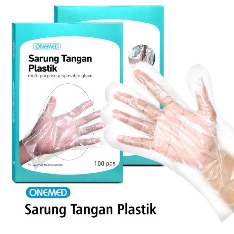 Sarung Tangan Plastik Onemed Box Isi 100 Pcs