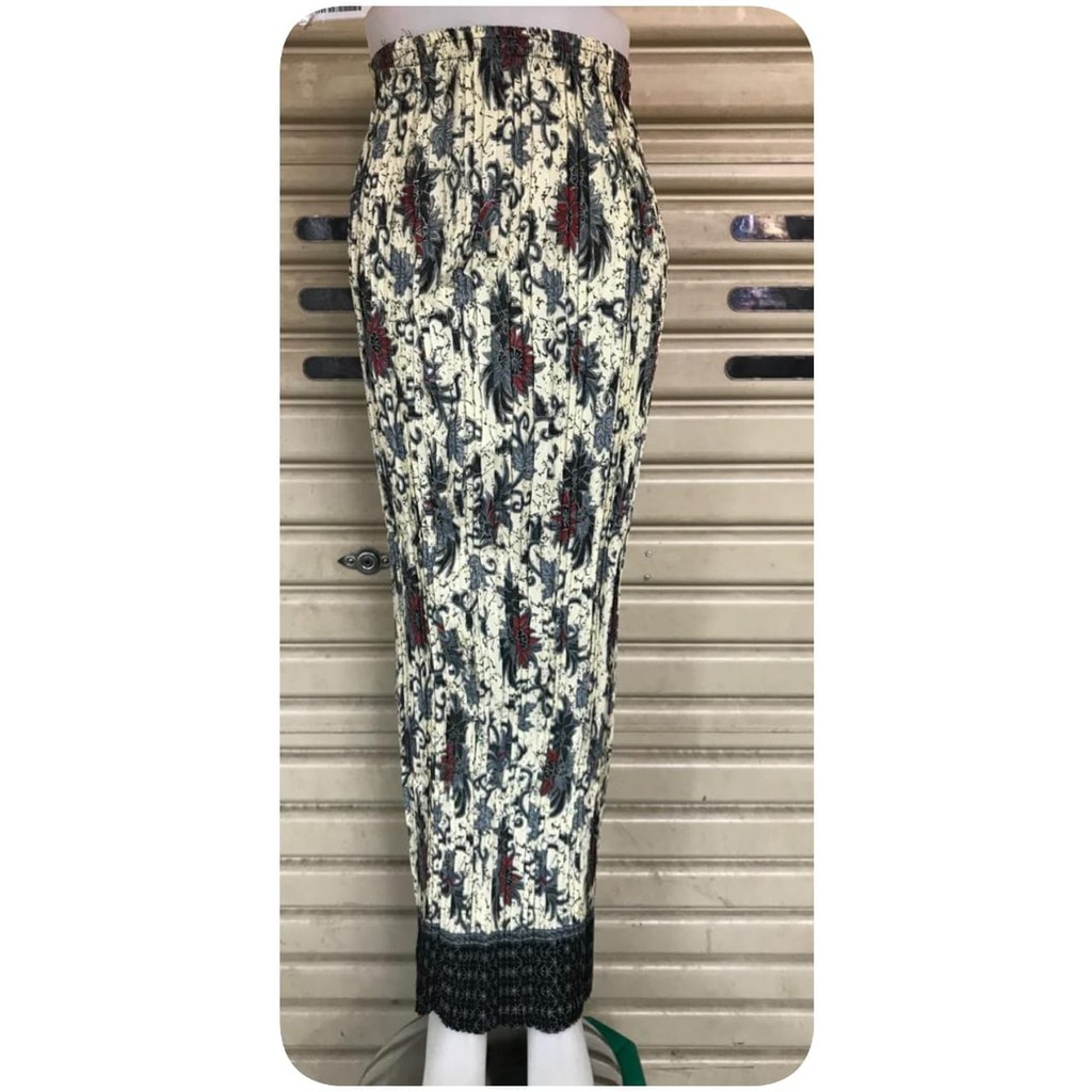 REAL PICT ROK PLISKET BATIK / ROK TRENDY / BAWAHAN KEBAYA / ROK KEBAYA / /plisket azalea putih