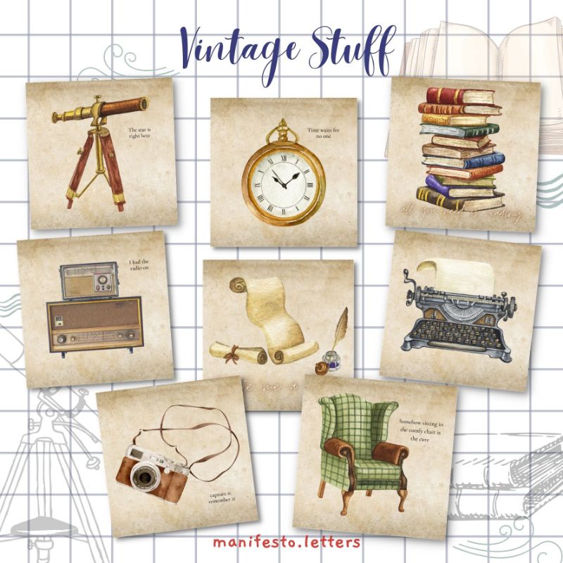 

Postcard Square Vintage Stuff | Kartu Pos Typewriter | penpaling swap