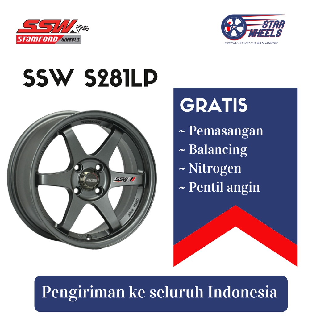 Velg Mobil SSW S281LP R15 x7 4x100 +35, (GMM,ABDS/LPBR)