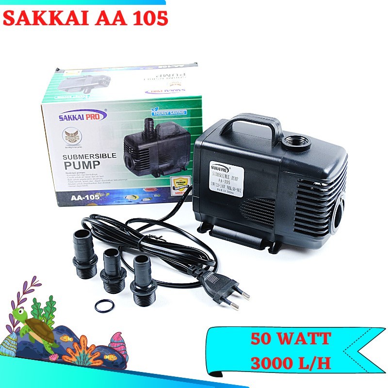 Pompa Celup Kolam Pompa Aquarium Besar Pompa Hidroponik Sakai Pro AA 105 3000 L/H/ Aquarium Acc