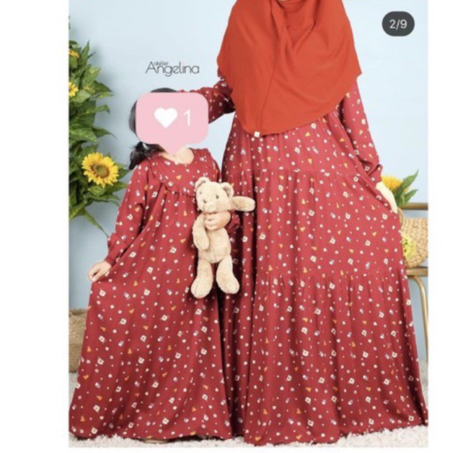 Bella Dress - FIRE BRICK PANSY Size 2XL by Atelier Angelina