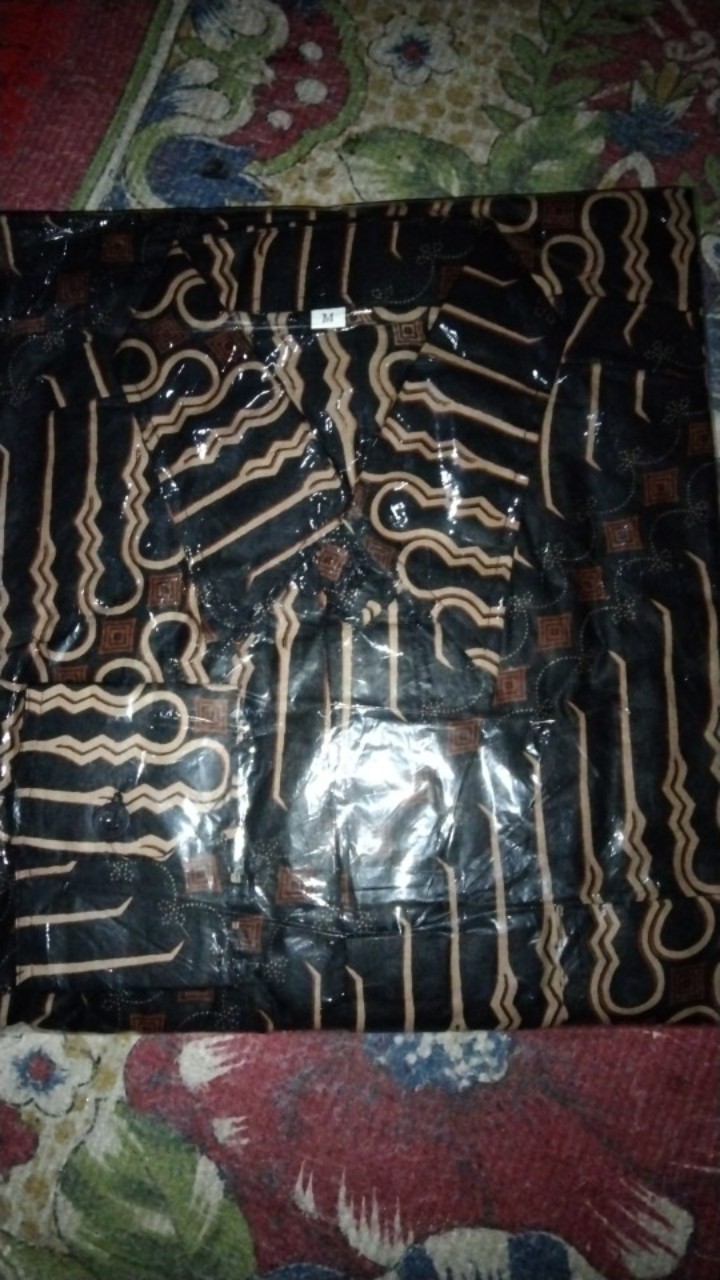 Bswart Batik Hrb026 Kenongo Hem Pendek Padi Pekalongan M L Xl Batik Pria Murah Modern Grosir