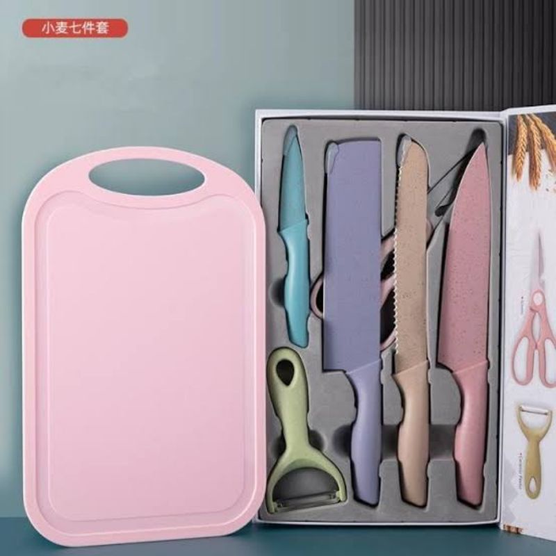 set pisau + talenan pastel