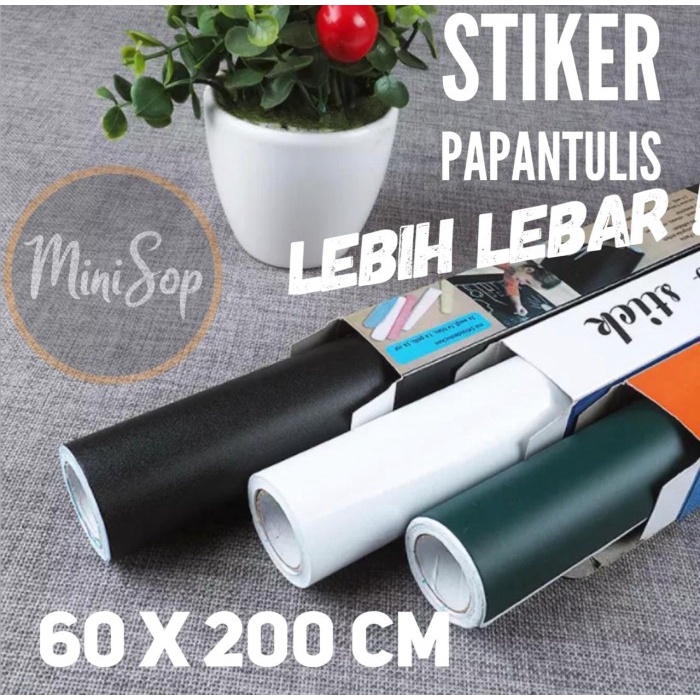

CODE714 STIKER PAPAN TULIS WHITEBOARD BLACKBOARD KAPUR STICKER 60 X 200 CM