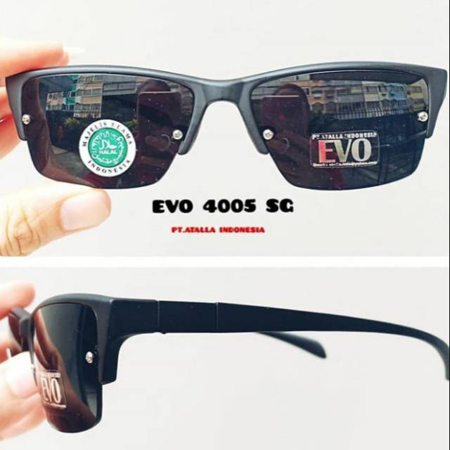 Kacamata pria sport hitam bening