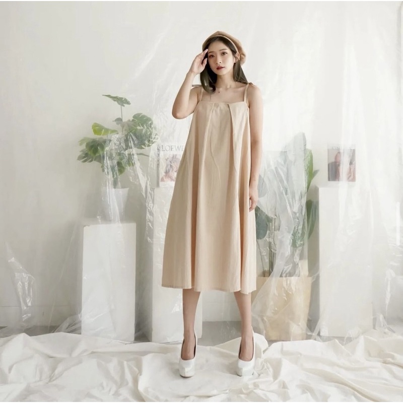 Ananta Dress | Basic Straight Oversize Dress | Linen Crinkle