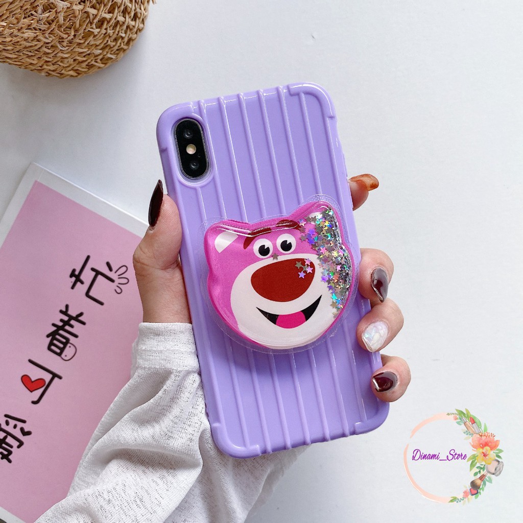 POPSOCKET GLITTER LUGGAGE KOPER REALME C1 C2 C3 3 3PRO 5 5PRO 6 PRO XT C20 C21 C25 ALL TYPE DST1527