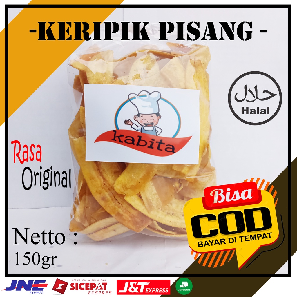 

Keripik Pisang Original Gurih & Asin 150gr - Cemilan Murah - Pisang Kepok makanan ringan krpik pisang