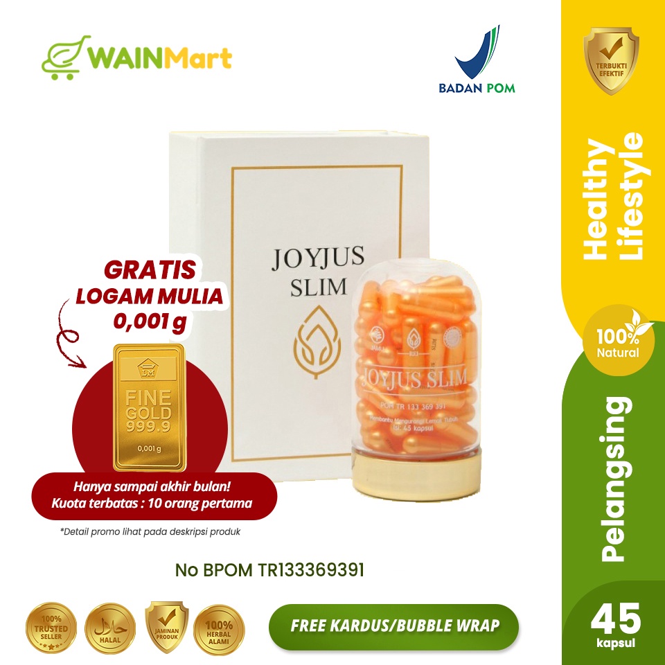 JOYJUS Pelangsing Herbal Kapsul Pelangsing Slimming Capsul Alami Turunkan Berat Badan Diet Detox