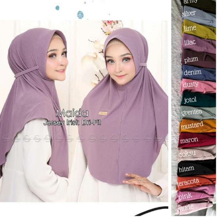 NEW HIJAB INSTAN KIMIKEY MAIDA BERGO PAD MAIDA SERUT ORIGINAL JERSEY [TM.01Jl22ᴼ]
