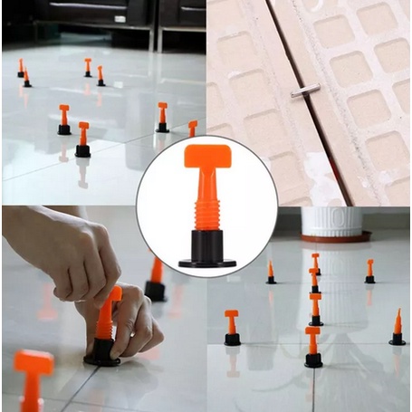 Locator Lantai Keramik 50pcs Reusable Tile Leveling Alat Pengatur Jarak Perata Keramik - Locator Keramik