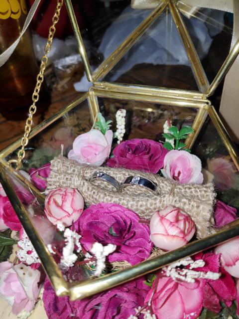 Ring Bearer, Kotak Cincin, Kotak Mahar, Ring Box, Terrarium With Red Rose.