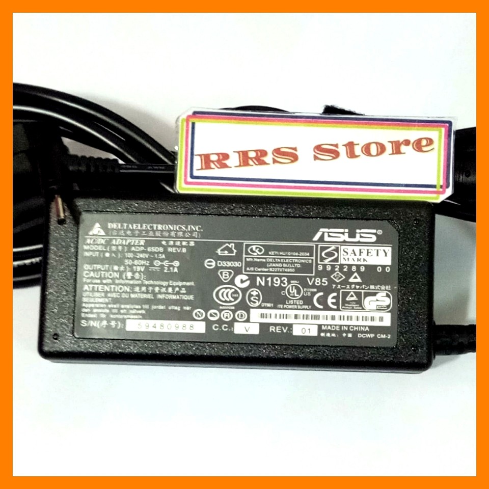 Adaptor Charger Laptop Asus 19V 2.1A DC 2.5*0.7mm ASUS EEE PC 1101HA SERIES Eee PC 1101HGO, Eee PC 1101HA, Eee PC 101HA-MU1X-BK, Eee PC 101HA-MU1X 008HA 1008P 1008PB 1008HAG