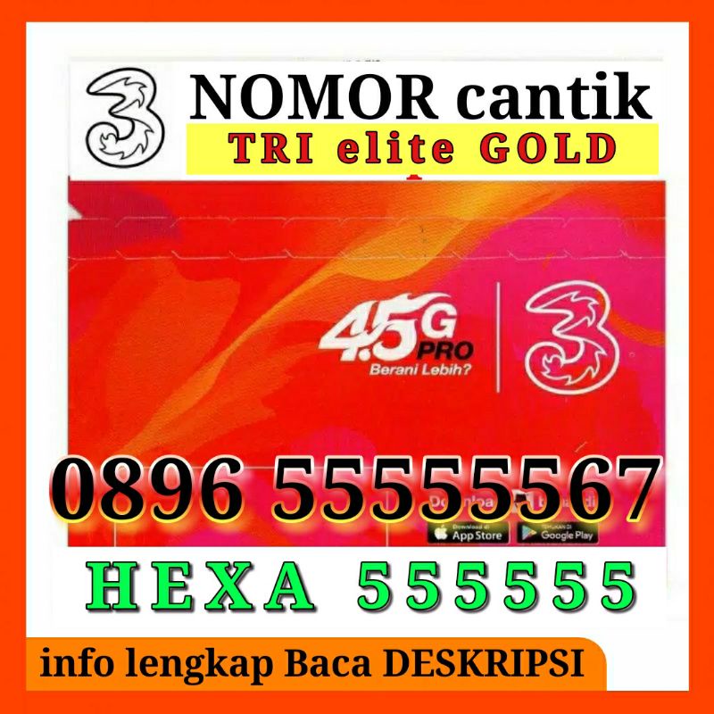 nomor cantik tri hexa 12digit