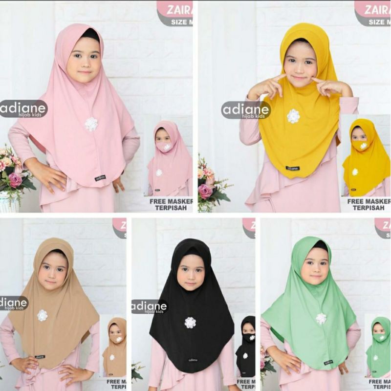 Jilbab Anak Hijab Kids Zaira by Adiane Hijab