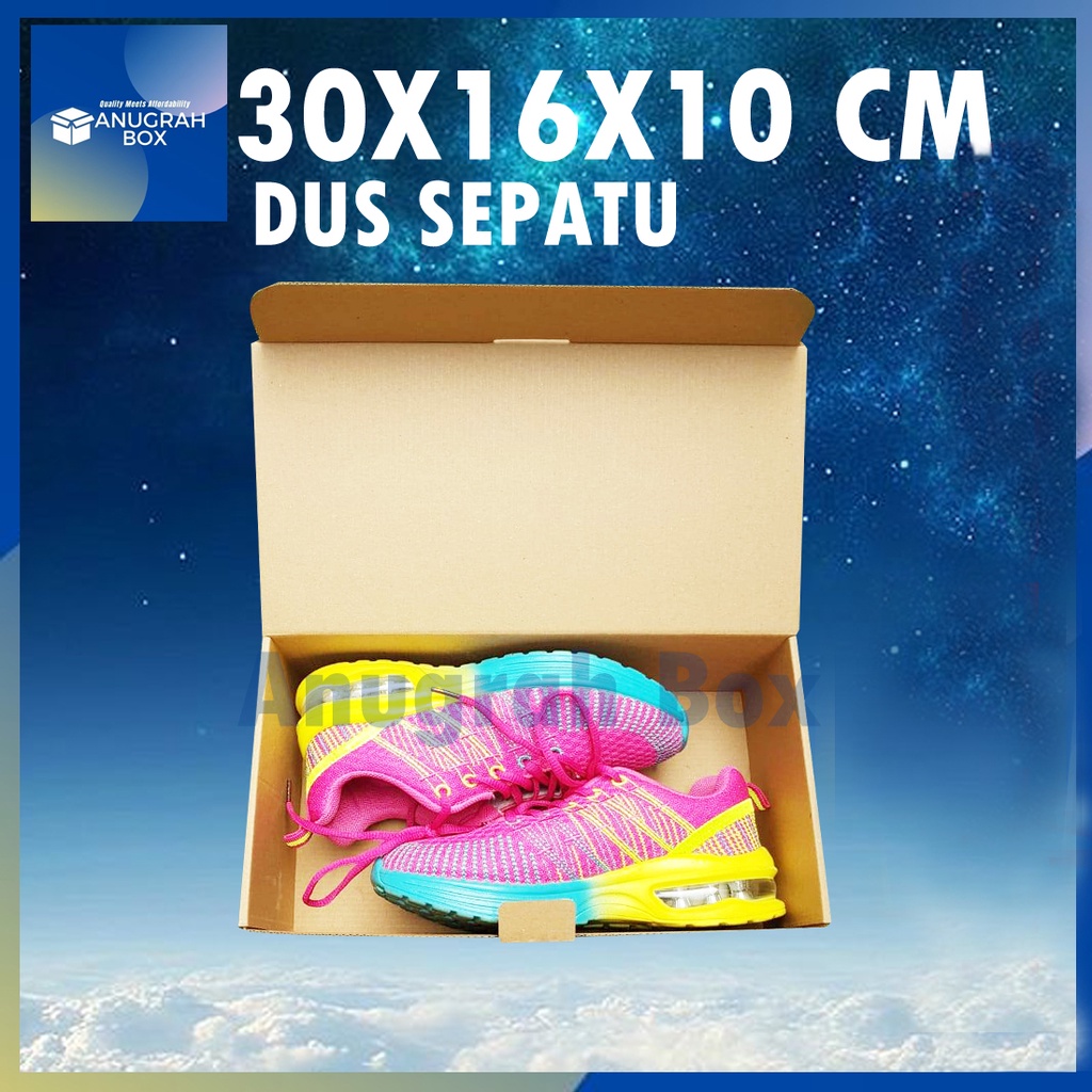 

Kardus Sepatu Dus uk 30x16x10 cm ( ECER )EARLOCK Box Kotak Packing Sendal Organizer Baju