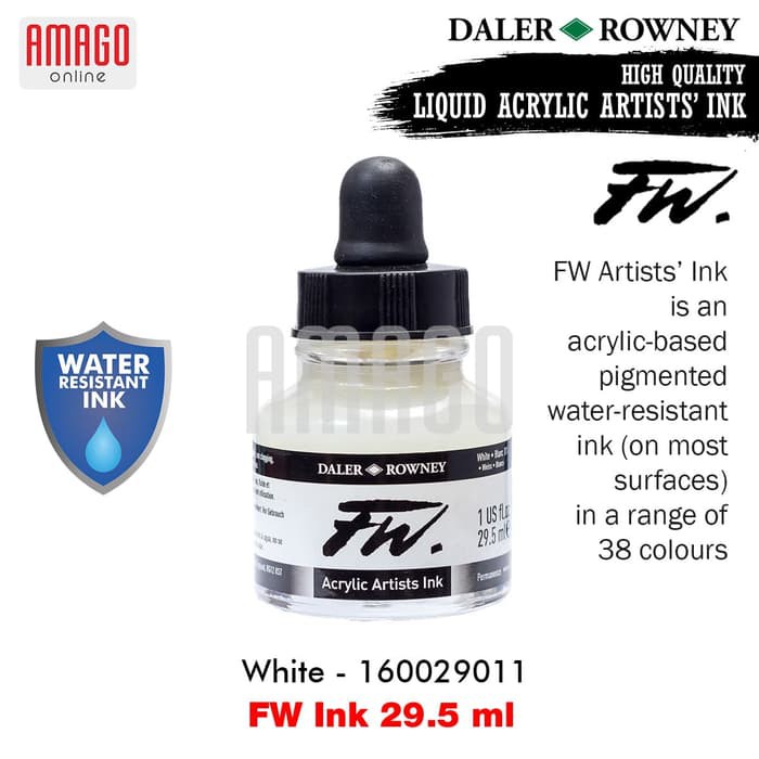 DALER-ROWNEY - FW INK 29.5 ML - WHITE - 160029011