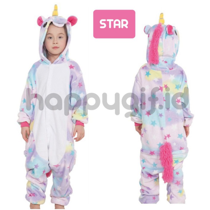 BAJU KOSTUM ONESIE PIYAMA ANAK KID UNICORN 1