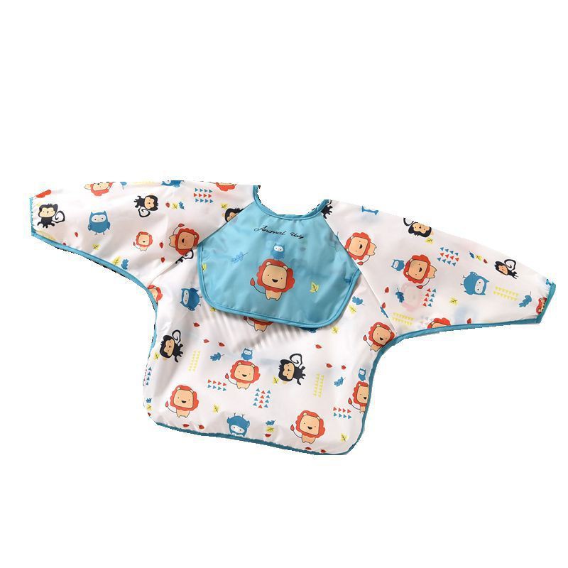 Celemek baju bayi lengan panjang waterproof anti air plastik boy girl