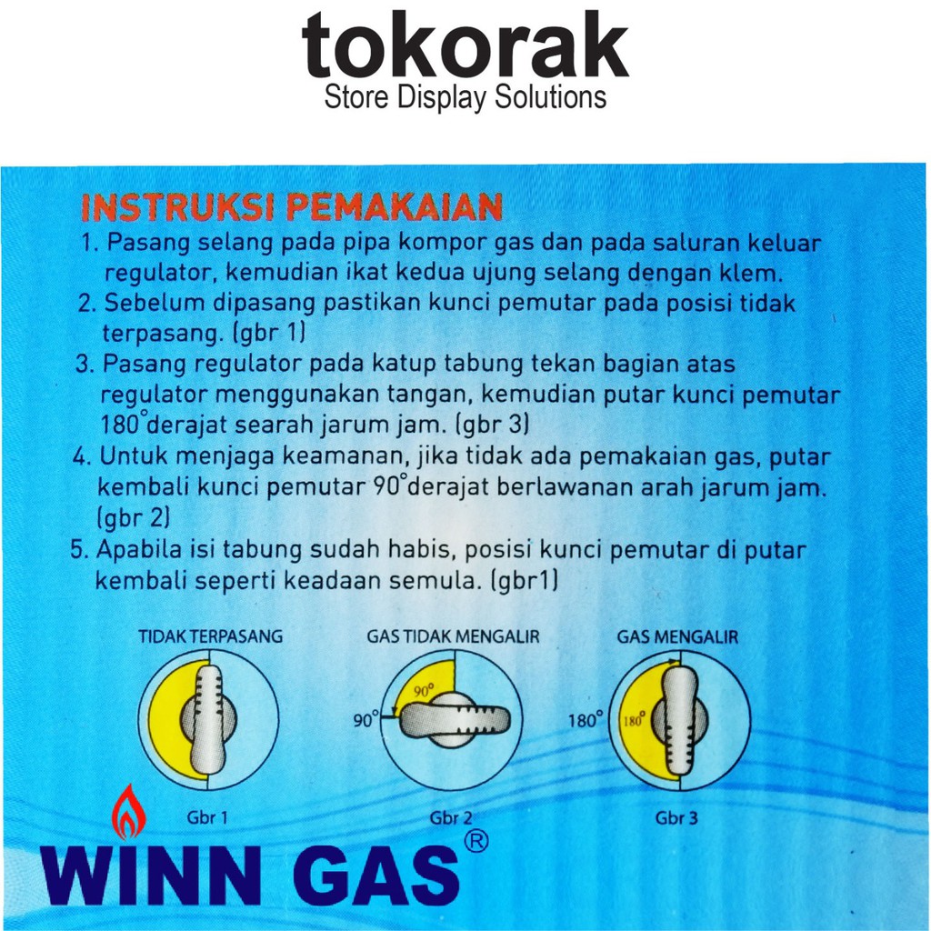 REGULATOR GAS ELPIJI SAFETY W 88 M + METERAN TEKANAN RENDAH WINN GAS