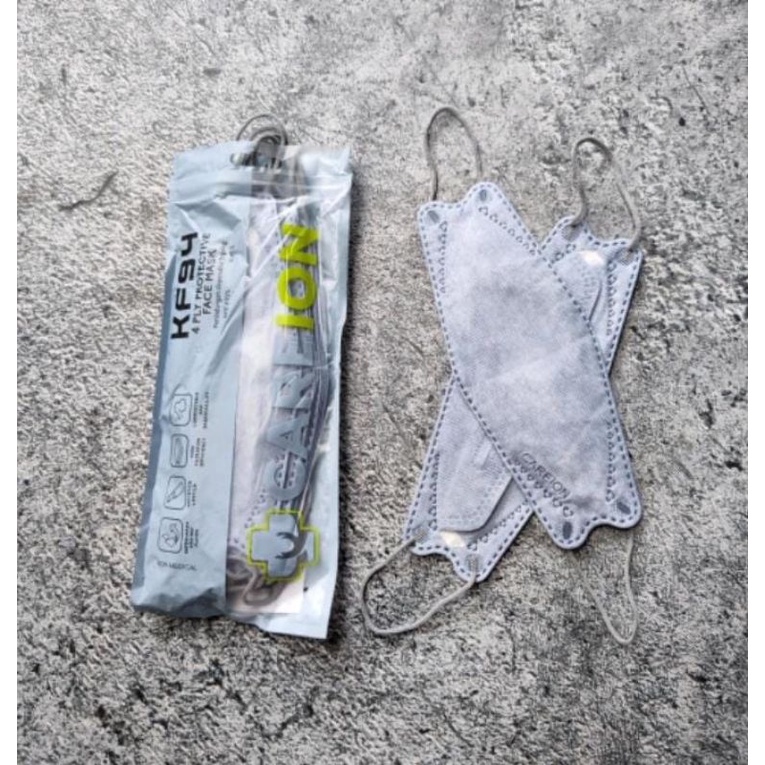 CAREION MASKER KF94 10 PC - MASKER KF94 4PLY CAREION KEMENKES SILVER BLUE