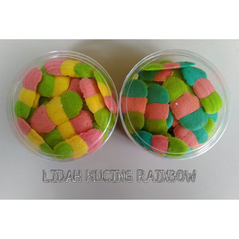 

KUE KERING//LIDAH KUCING//RAINBOW//HOME MADE//500gram