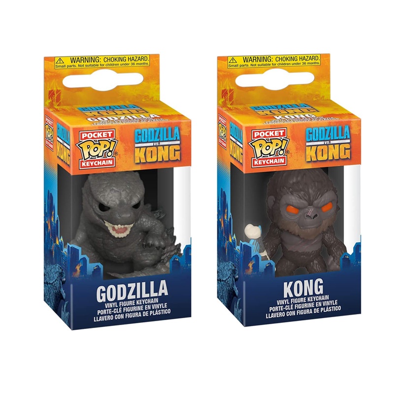 Funko POP 1pc Gantungan Kunci Action Figure King Kong VS Godzilla 2 Bahan PVC Untuk Koleksi
