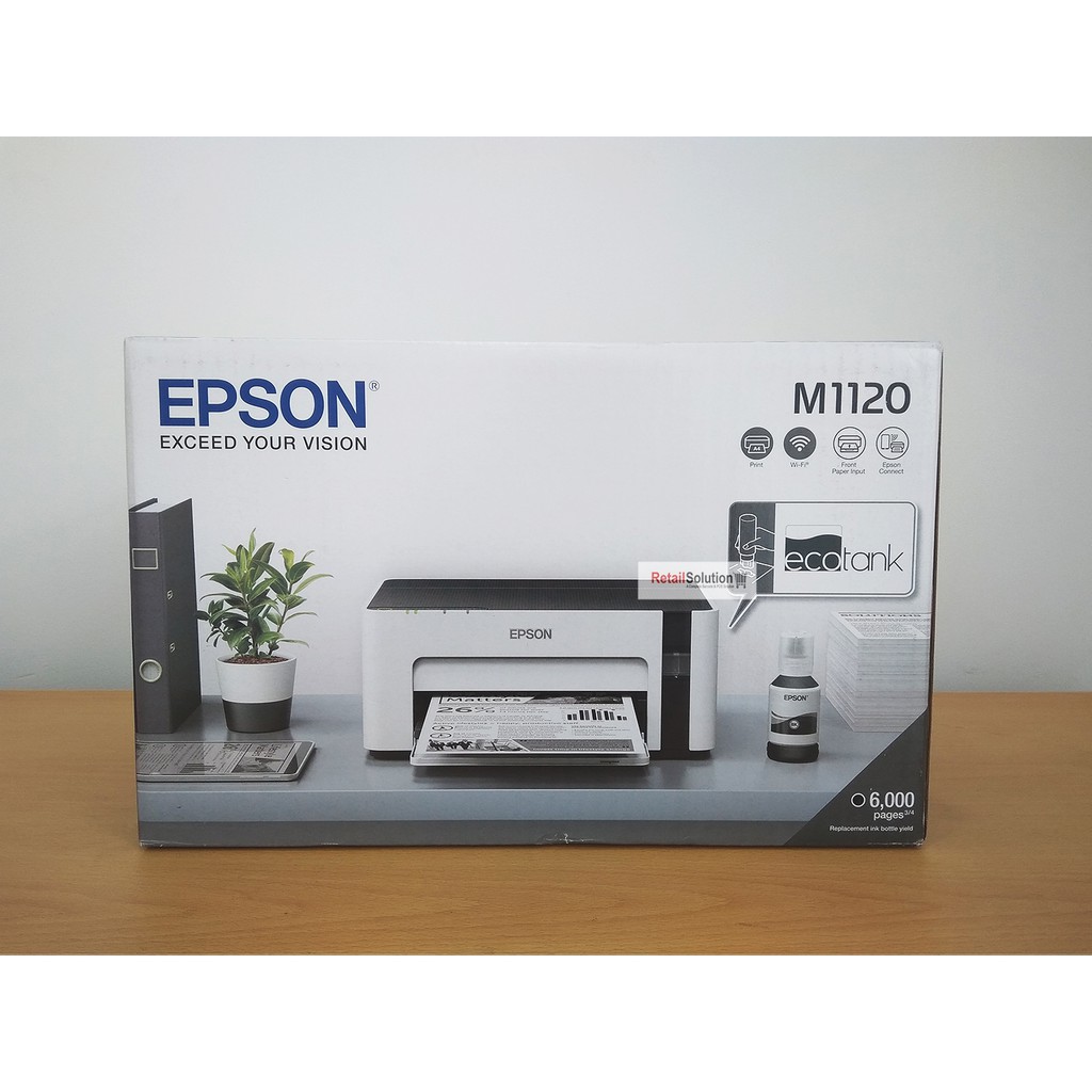 EPSON M1120 Monochrome WiFi Eco Ink Tank - Printer Infus Hitam Putih