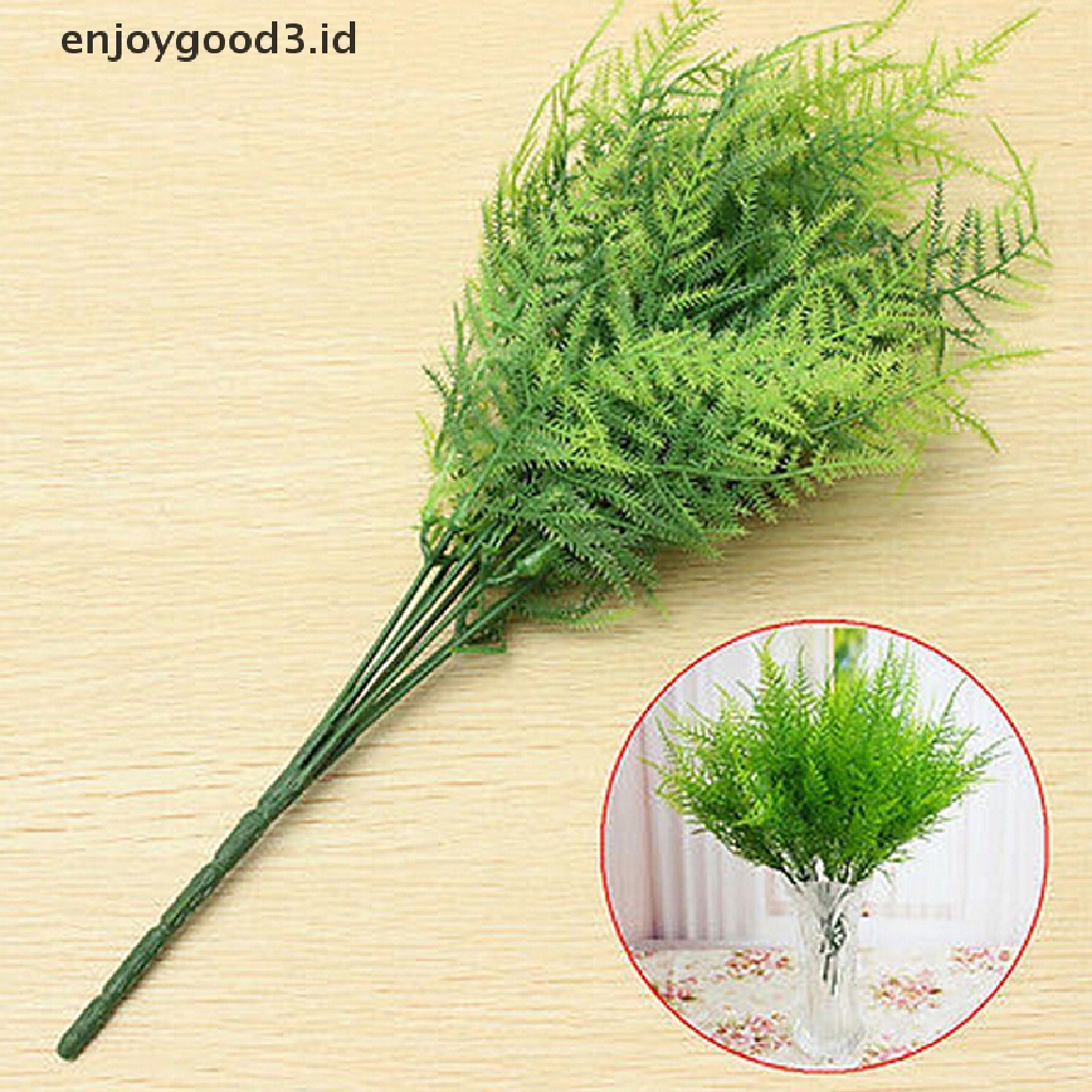 【Rready Stock】 7 Branches Artificial Asparagus Fern Grass Plant Flower Home Floral Accessories （ID）