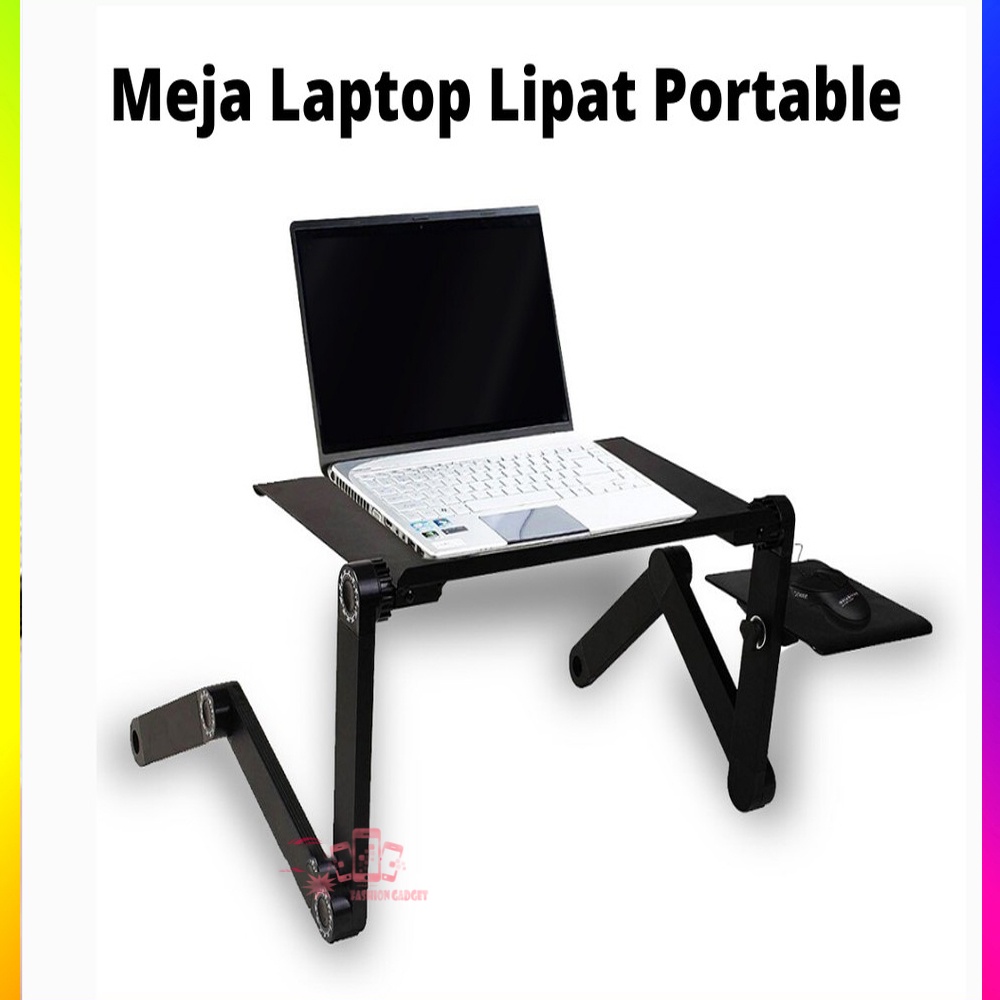 Meja Leptop Portable Aluminium 360 Meja Belajar Lipat / Meja Lipat / Meja Belajar / Meja Tulis / Meja Kerja