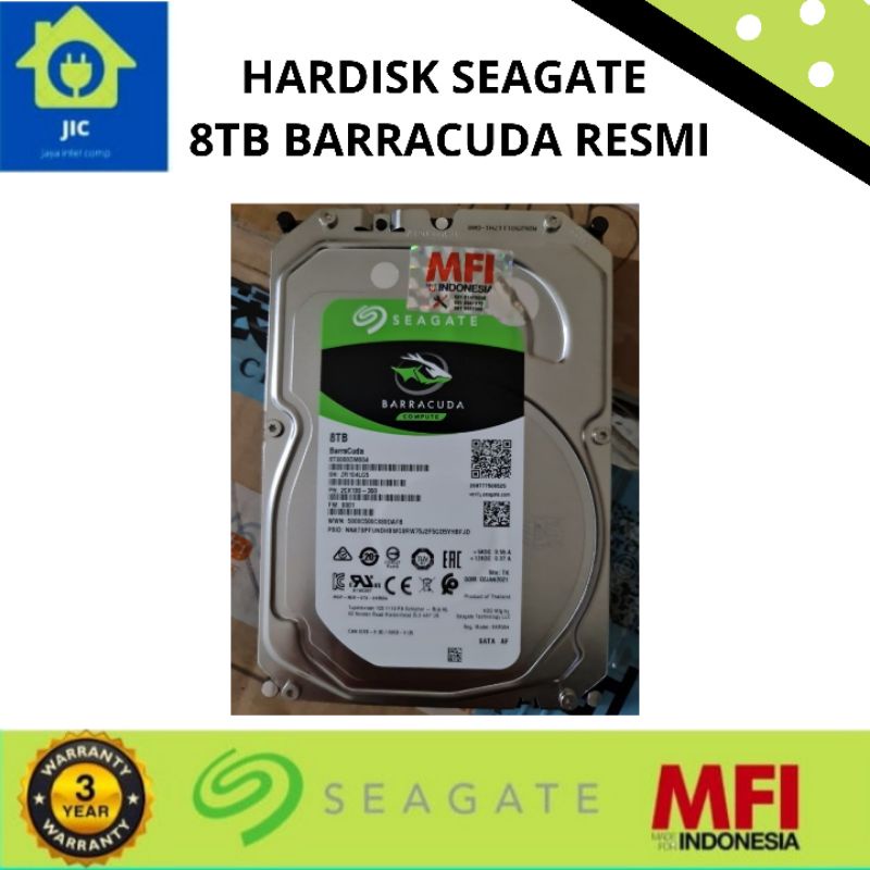 HARDISK SEAGATE 8 TB BARRACUDA RESMI