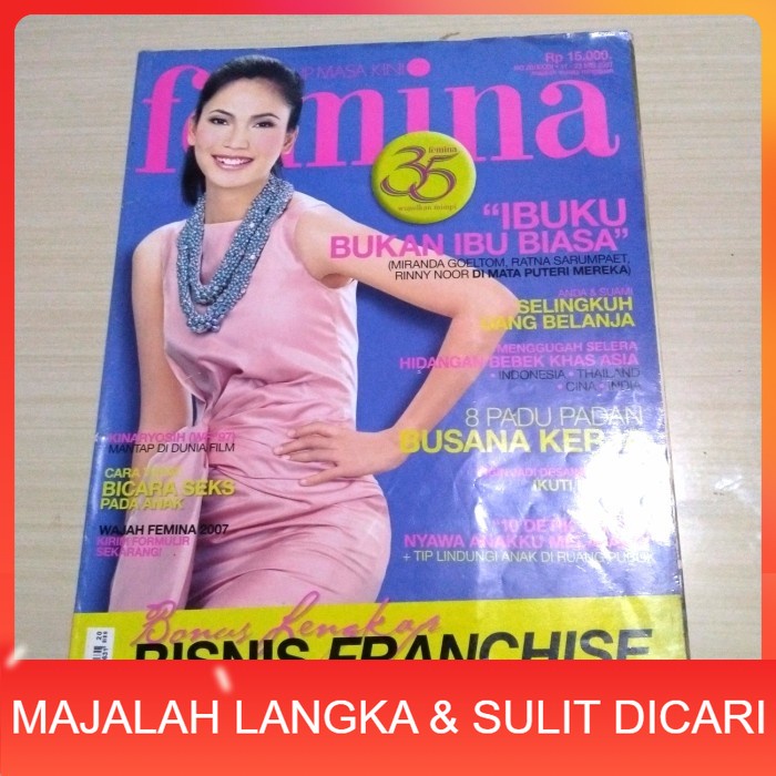 Majalah FEMINA No.20 Mei 2007 KINARYOSIH Langka